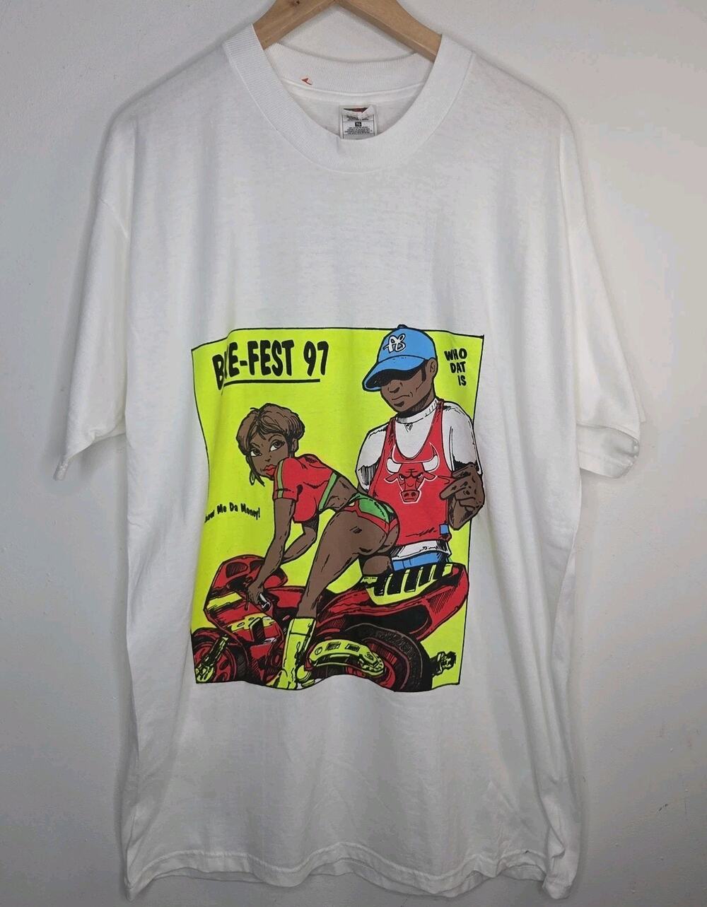 Vintage 1997 Bike Fest Show Me Da Money Bikers Weekend T-Shirt XL